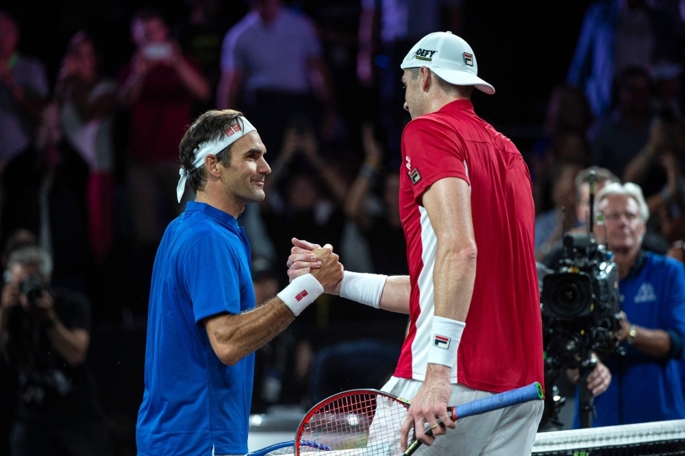 Isner et Federer, Laver Cup 2019