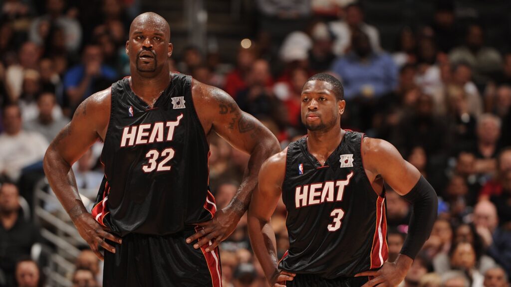Shaquille O'Neal et Dwyane Wade au Miami Heat