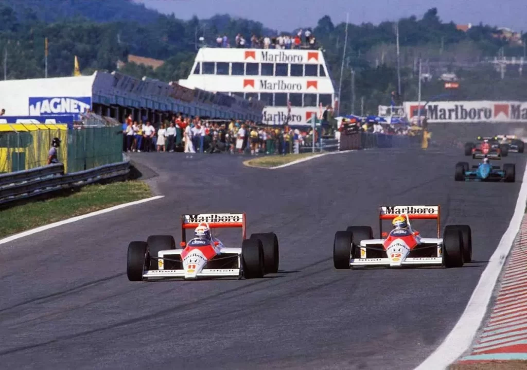 Senna et Prost dans McLaren 1988