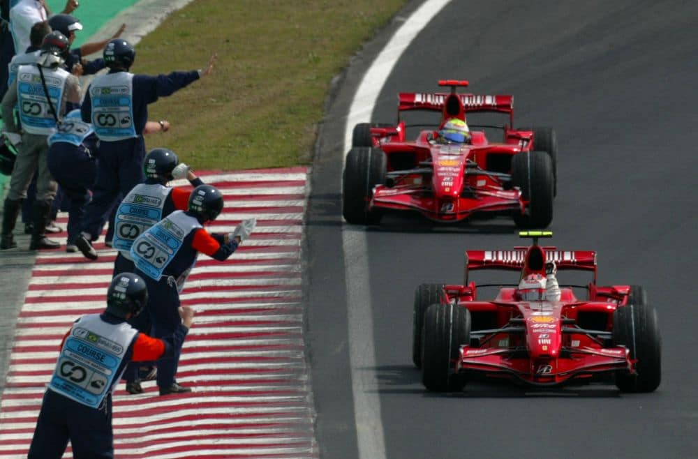 Massa et Raikkonen à Interlagos 2007