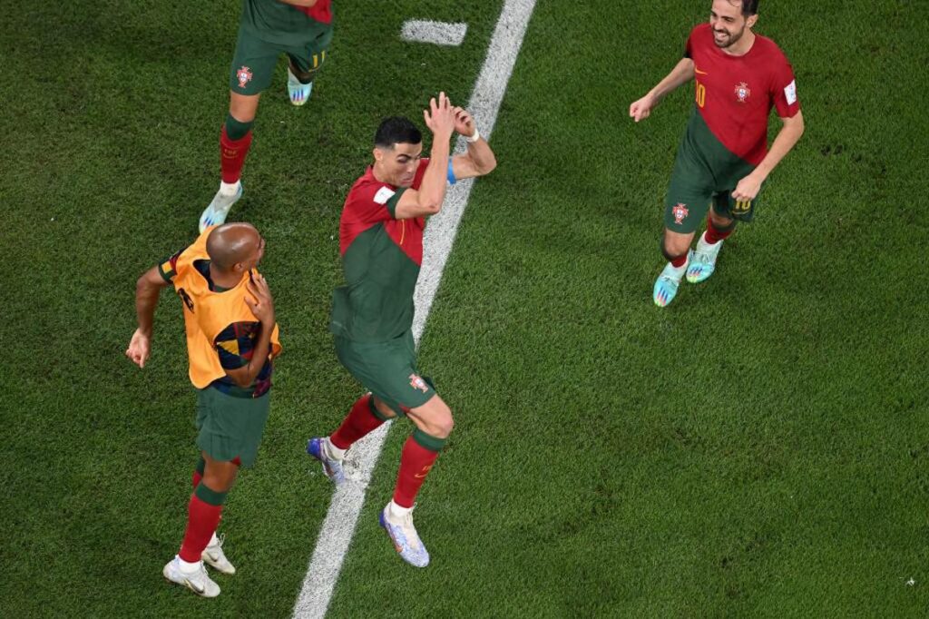 Cristiano Ronaldo exulte, Portugal-Ghana